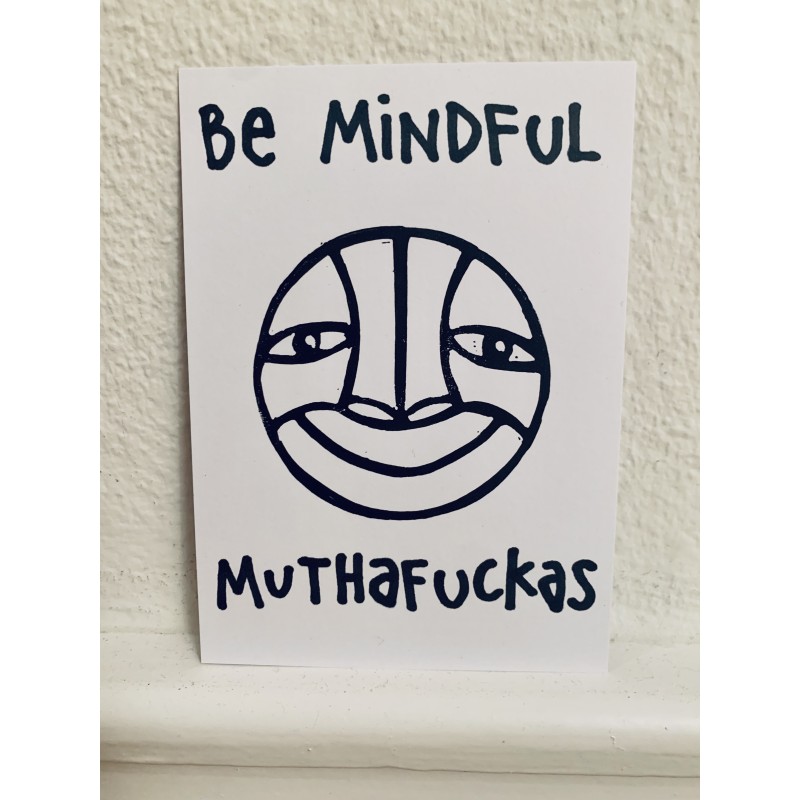 Smiling Buddhy Be Mindful Postcard