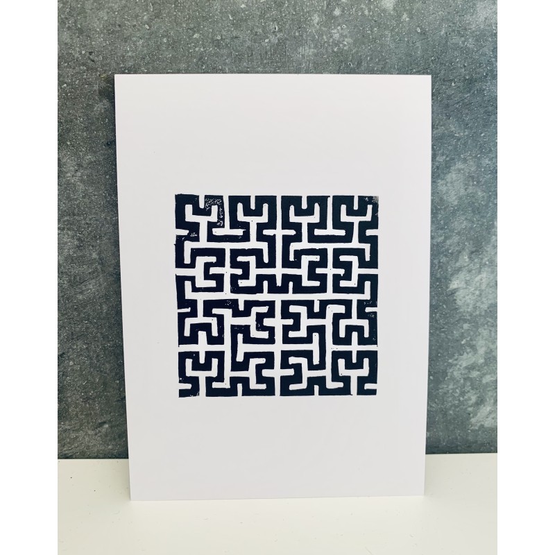 Hilbert Curve Postcard